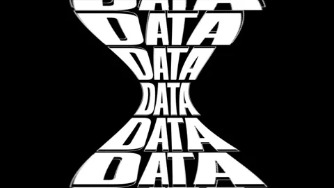 Concept Words Data, Trippy 3D Typography Motion Graphic Text Animation Stock Footage 324567072