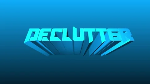 Concept Words Declutter, Insane 3D Typography Text Animation Video stock 327726295