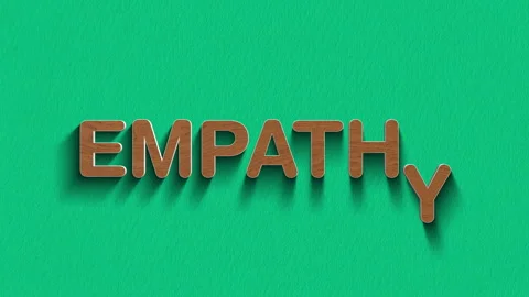 Concept words empathy stop motion and wooden text reveal animation Stock Footage 303688606