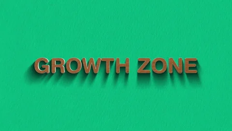 Concept words growth zone stop motion and wooden text reveal animation Stock Footage 303688737