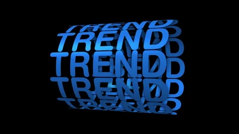 Concept Words Trend, Sleek Rotating Cylinder 3D Typography Motion Graphic Stock Footage 324567277