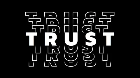 Concept Words Trust, RGB Dynamic Effect Kinetic Typography Text Animation Stock Footage 324567256