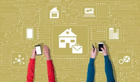 Concept of work from home Stock-Fotos