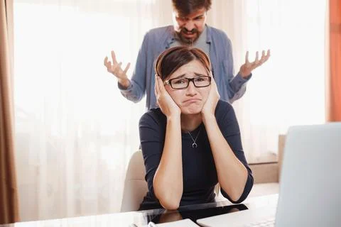 Concept of work from home, remote learning and online marketing Foto stock