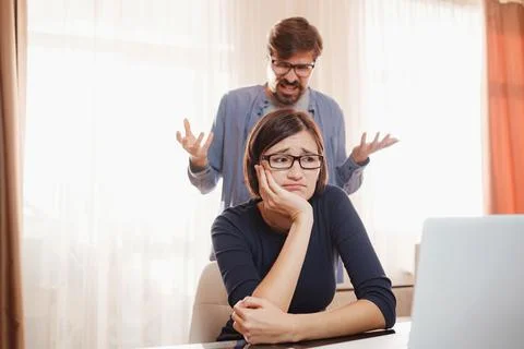 Concept of work from home, remote learning and online marketing 스톡 사진