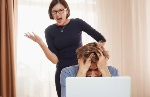 Concept of work from home, remote learning and online marketing 写真素材