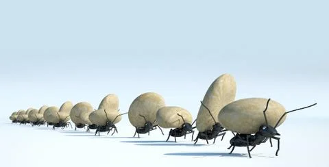 Concept work, team of ants Stock Illustration