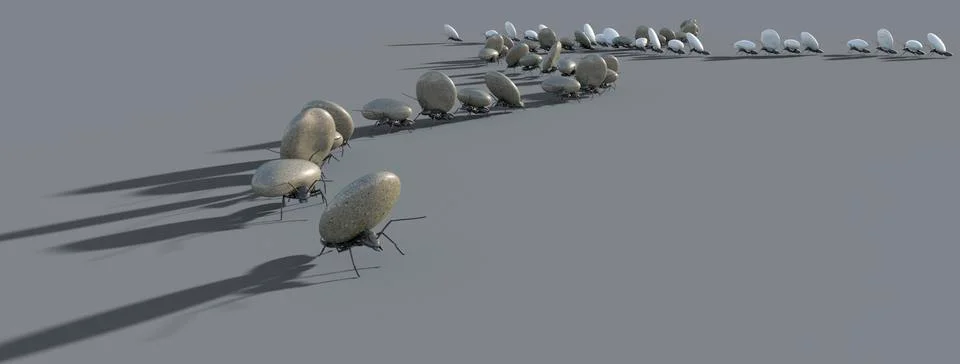 Concept work, team of ants Stock Illustration