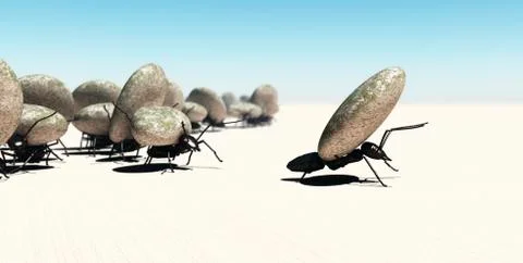 Concept work, team of ants Stock Illustration