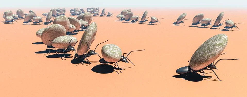 Concept work, team of ants Stock Illustration