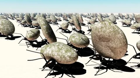 Concept work, team of ants Stock Illustration