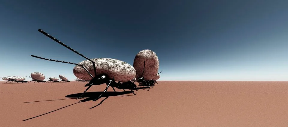 Concept work, team of ants Stock Illustration