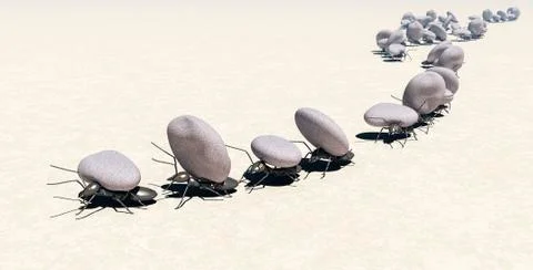 Concept work, team of ants Stock Illustration