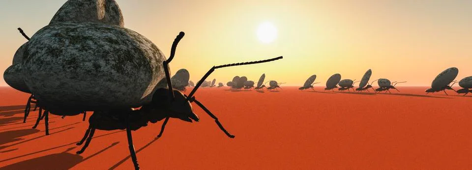 Concept work, team of ants Stock Illustration