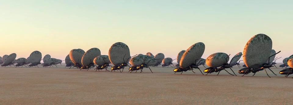 Concept work, team of ants Stock Illustration