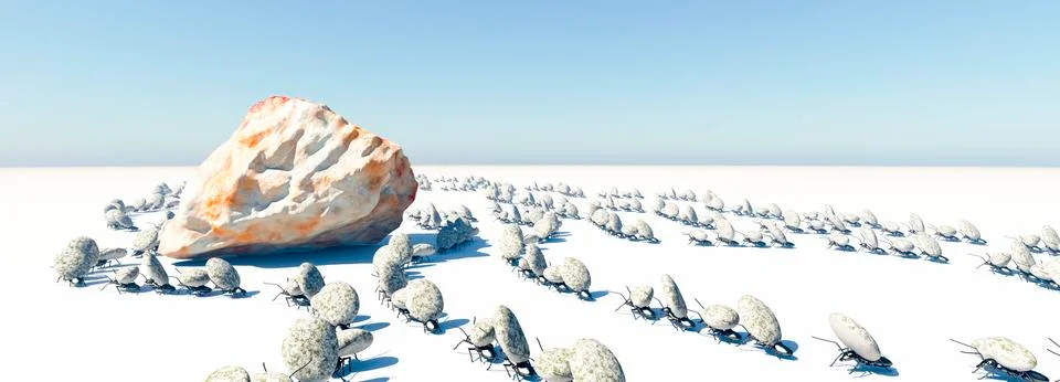 Concept work, team of ants Stock Illustration