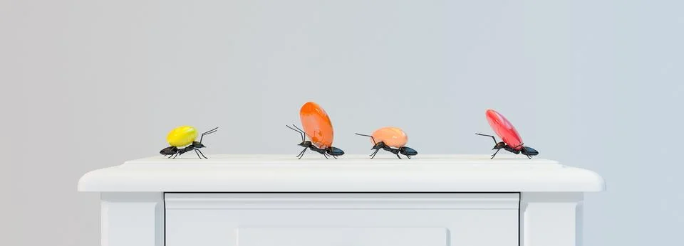 Concept work, team of ants Stock Illustration