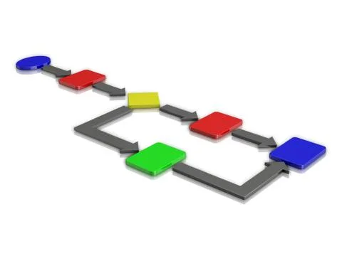 Concept workflow Illustrazione stock
