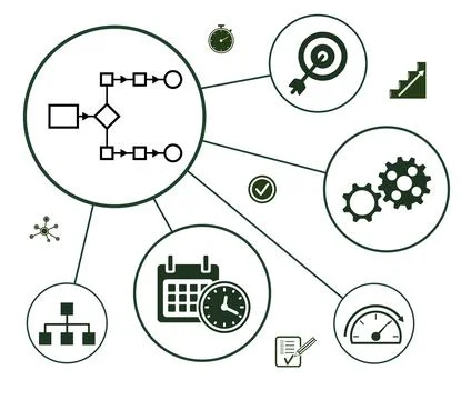 Concept of workflow Illustrazione stock