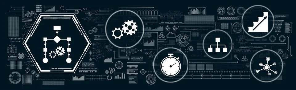 Concept of workflow 스톡 일러스트