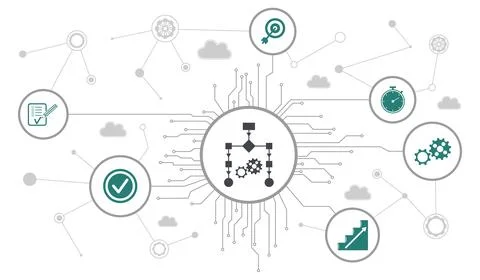 Concept of workflow Stock Illustration