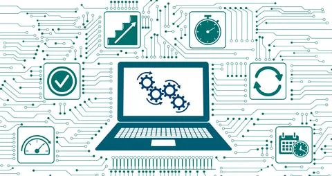 Concept of workflow Stock Illustration