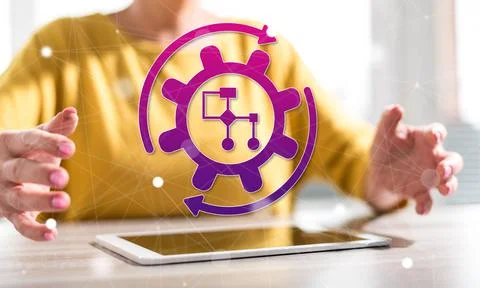 Concept of workflow Stock Photos