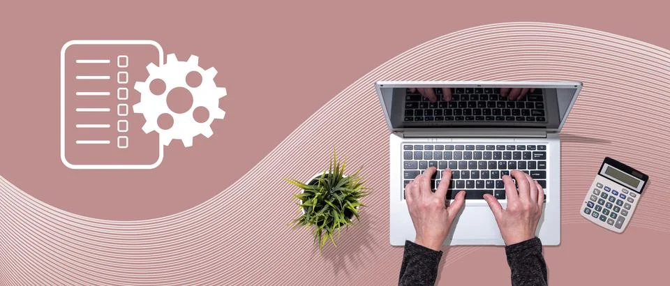 Concept of workflow Stock Photos