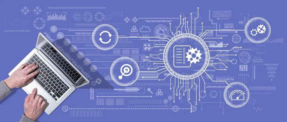 Concept of workflow Stock Photos