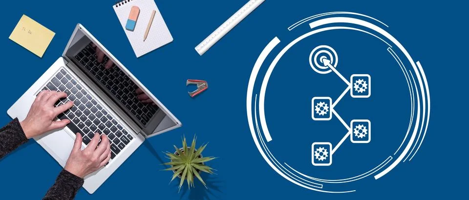 Concept of workflow Stock Photos