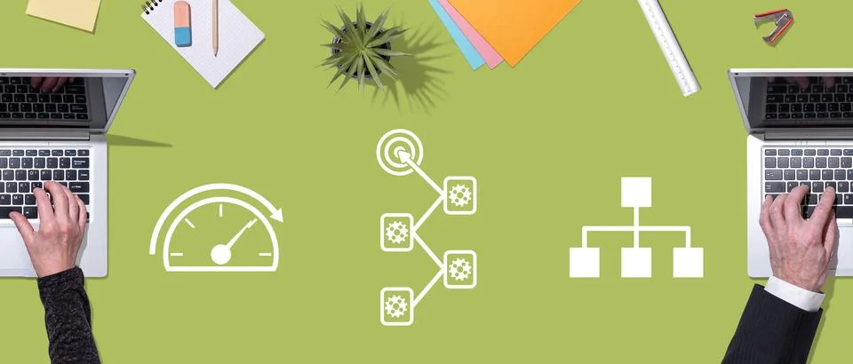 Concept of workflow Stock Photos