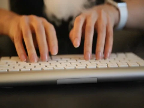 Concept working late smoke over keyboard Stock Footage 73363328