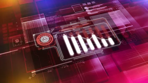 The concept of working with oil production data using artificial intelligence. Stock Footage 272307270