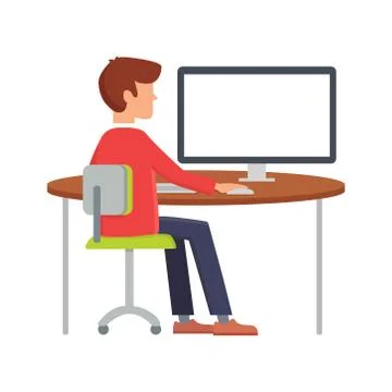 The concept of working remotely. Freelance. Vector illustration. Stock Illustration