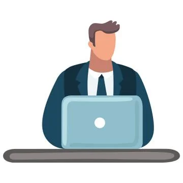 The concept of working remotely. Freelance. Vector illustration. Stock Illustration