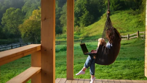 Concept of the workplace at home, working remotely. Stock Footage 163082113