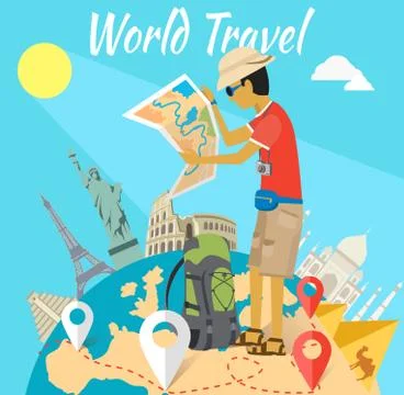 World Travel Illustrations ~ Stock World Travel Vectors | Pond5