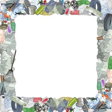 Concept is World Cleanup Day. Stock Illustration