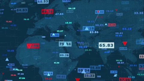 The concept of world trades of NFT and cryptocurrency, data analysis by artif Stock Footage 169368655
