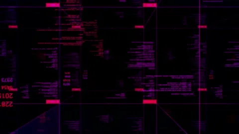 Concept of worldwide global internet. Animation. Abstract blocks with changing Stock Footage 139651091