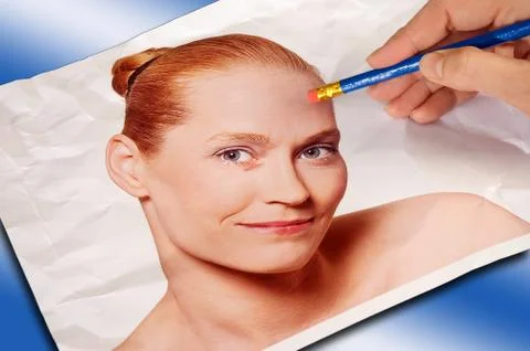 Concept Wrinkle Eraser Stock Photos