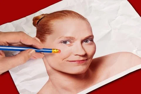 Concept Wrinkle Eraser Stock Photos