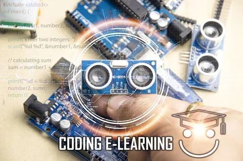 The concept of writing a set of instructions or a computer program in the f.. 写真素材