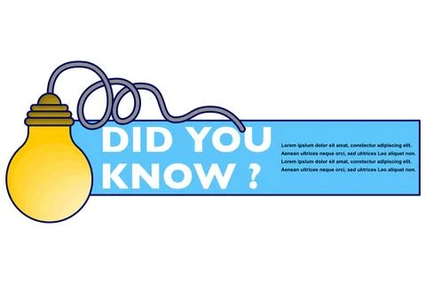 Concept you know text with light bulb labels, speech bubbles. Stock-Illustration