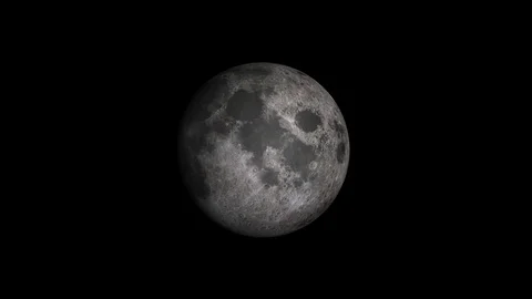 Concept1-U1 View of the Realistic Moon Video stock 120627536