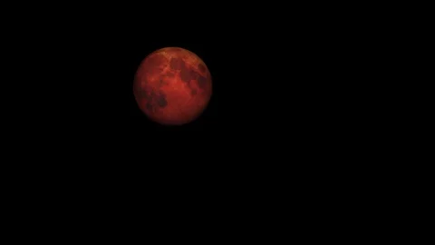 Concept3-U1 View of the Realistic Total Lunar Eclipse Stock Footage 120629119