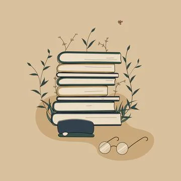Concept:book is source of knowledge Stock Illustration