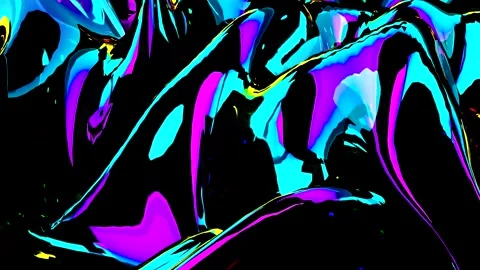 Conception Multicolor Liquid Pattern holographic Stock Footage 154039263