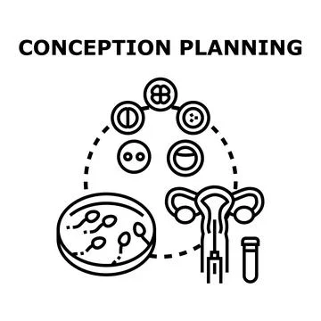 Conception planning process representing fertility and reproduction Stock Illustration