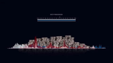 Concepts about changing asset values and interest rates. Stock-Footage 274332801